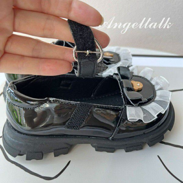 Children's Princess Shoes, Women's Treasure Shoes, Spring and Autumn Lace Shoes, Thick Sole Lolita Shoes, Girls' Little Leather Shoes 