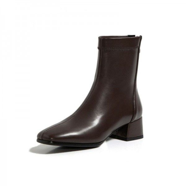 Martin Boots Women's Thick Heel Thin Boots Middle Heel 