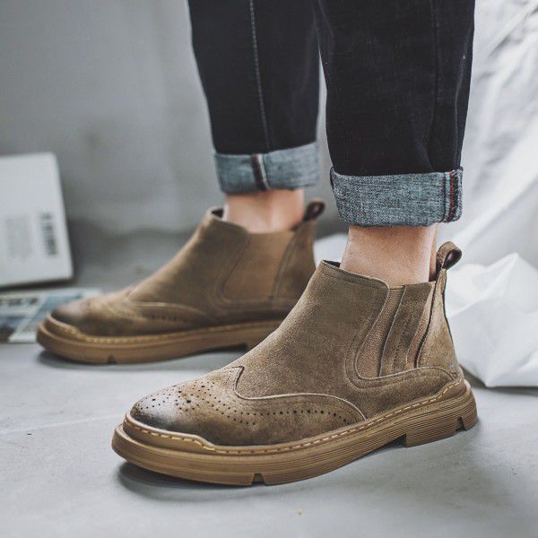 Autumn and winter men's work boots, youth men's sh...