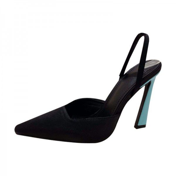New Pointed Toe Baotou Hollow Thin Heel High Heels...