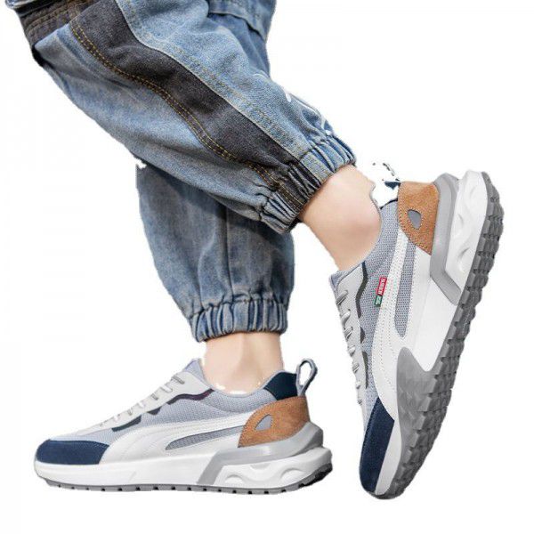 Men's shoes, breathable and trendy in summer, increase in height, thick soles, and high-quality men's versatile dad trendy shoes 