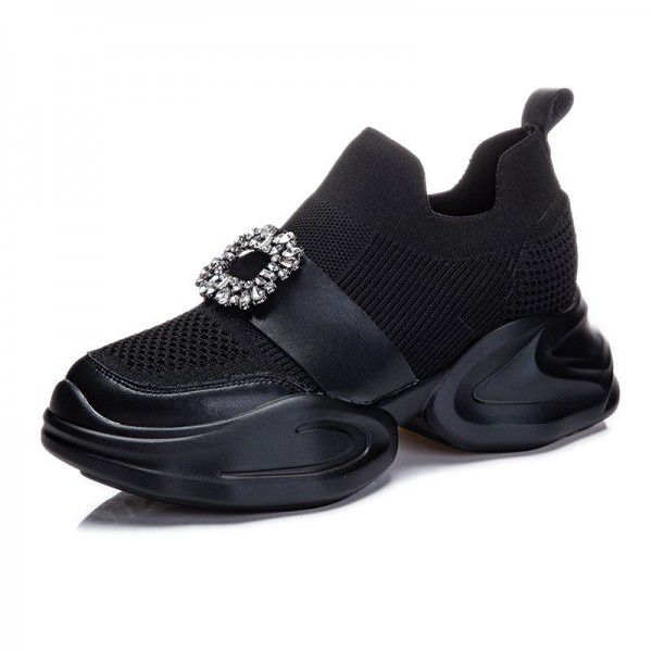 Women's Korean version low cut shallow square buckle casual shoes 