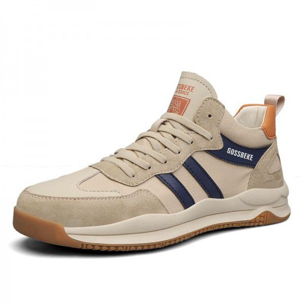 Spring New Men's Low Top Lacing Casual Sports Shoes Youth Fashion Trend Thick Sole Dad Shoes 