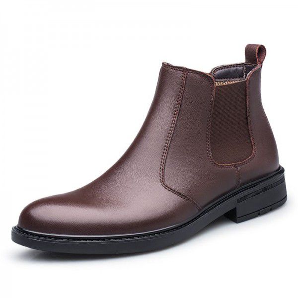 Chelsea Men's Boots Versatile British Martin Boots Men's Fashion China Bond Cross border Work Wear High Top Leather Shoes 