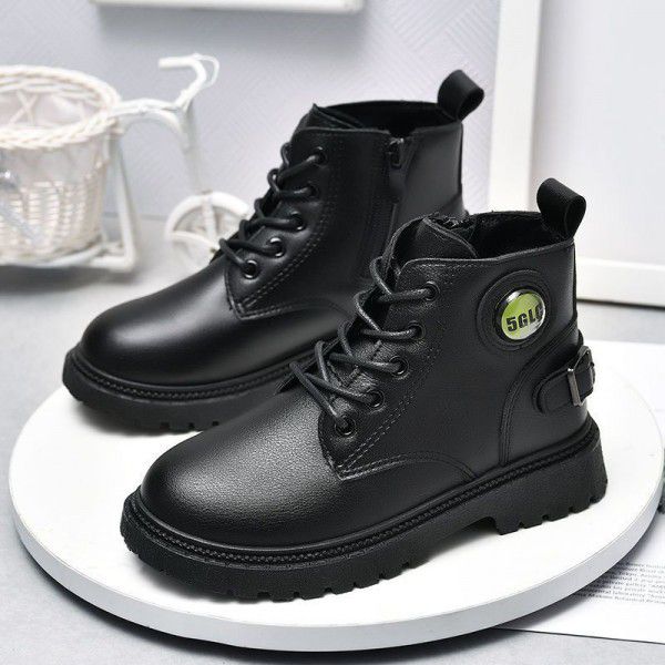 Children's Martin Boots Autumn New Boys' Vintage English Style Short Boots Girls' Fashion Boots Mid size Children's Shoes 