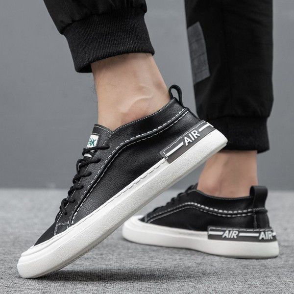 Spring New Trend Korean Low Top Board Shoes Casual Leather Shoes Little White Shoes for Men 