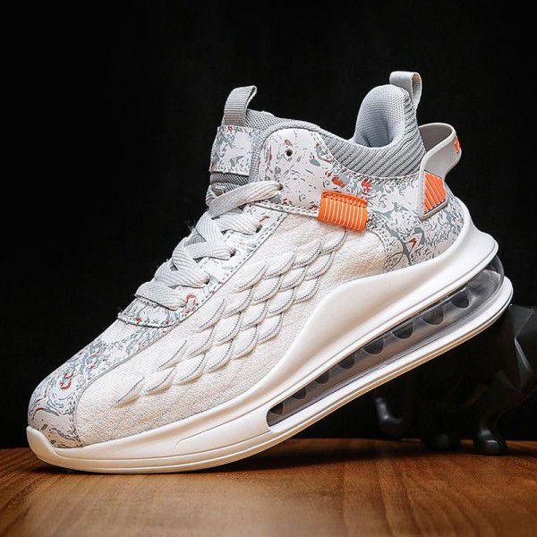 New men's casual spring and autumn running shoes, sports shoes, fish scale men's breathable shoes 