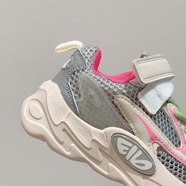 Spring and Summer New Children's Mesh Shoes for Boys Breathable Casual Dad Shoes for Big Kids 