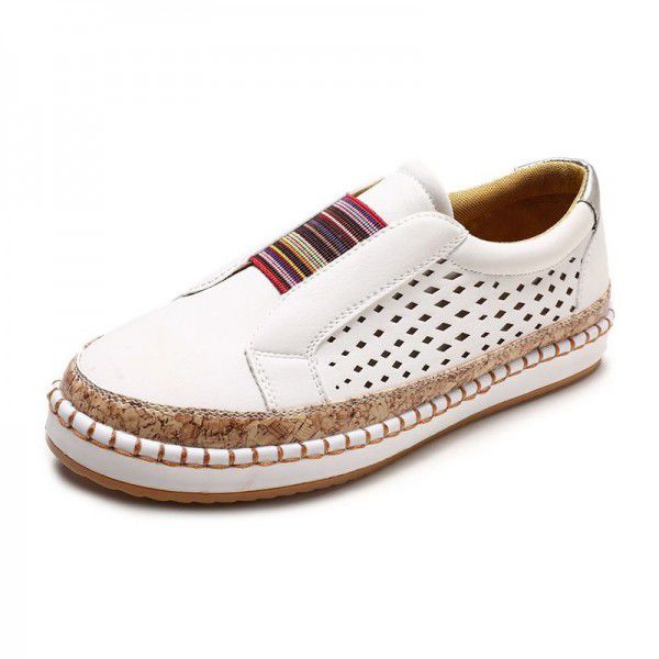 Women's shoes flat bottom color matching Slip-on shoe women's European and American thick soled casual shoes sports style single shoes women 