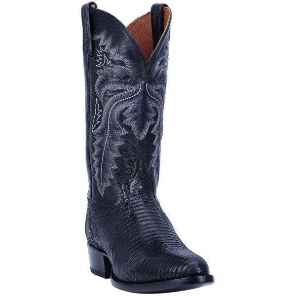 New Mid Heel Embroidered Large Men's Mid Barrel Knight Boots 