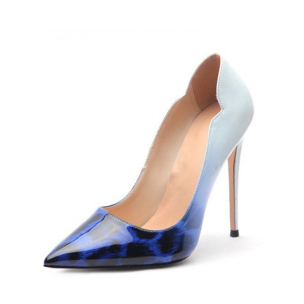 Black patent leather high heels, women's slim heels, pointed toe, shallow mouthed party shoes, solid color single shoes, oversized wedding shoes 