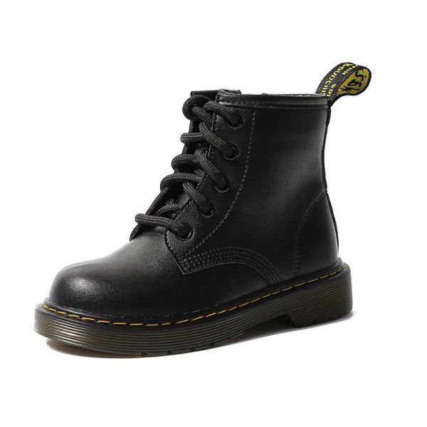Genuine leather children's Martin boots Spring and Autumn new girls' English style short boots boys' boots baby girls' single boots 