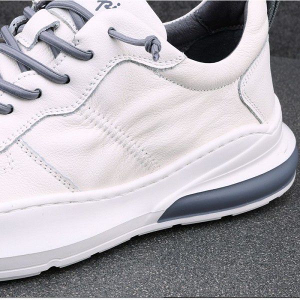 New Dad's Shoes Men's Fashion Shoes Genuine Leather Sports Casual Shoes Summer Shoes Men's Little White Shoes 