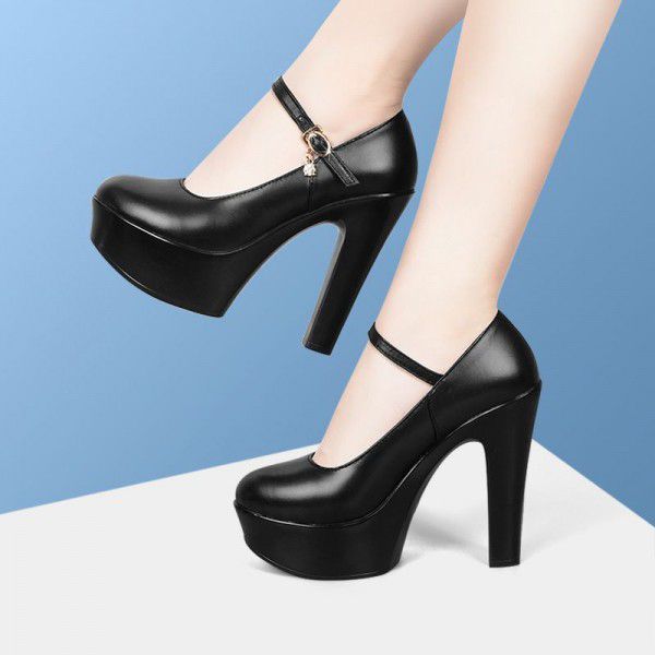 High heeled shoes, wedding thick heels, new runway shoes 