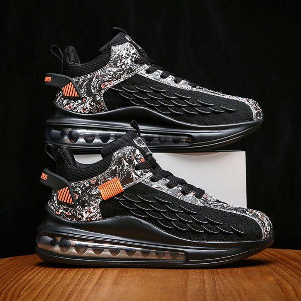 New men's casual spring and autumn running shoes, sports shoes, fish scale men's breathable shoes 