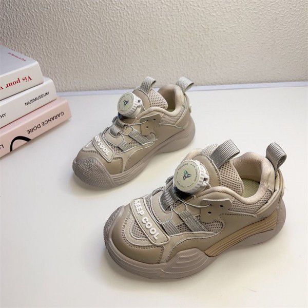 Spring style new knob button sports shoes trendy and fashionable running shoes for boys and girls 