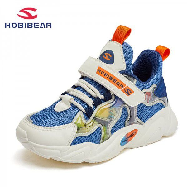 Children's shoes, new autumn fashion trend, black lightweight sports running shoes 