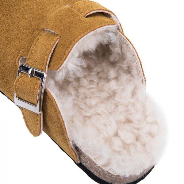 Winter New Boys and Girls' Hair Baotou Home Shoes Parent Child Shoes and Slippers 
