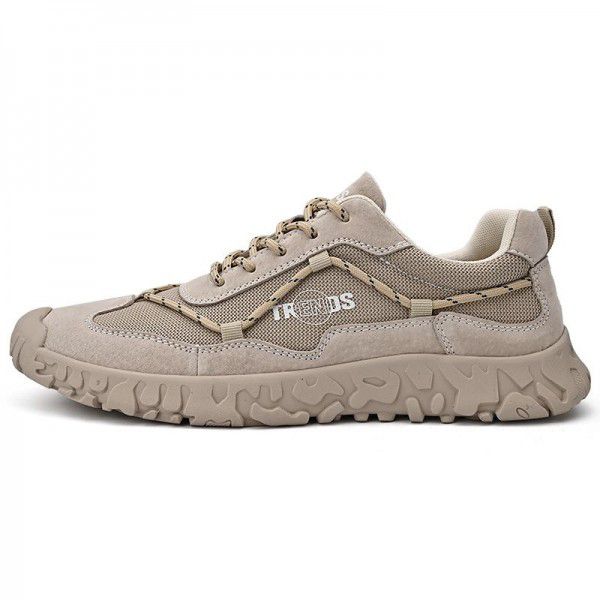 Thick soled casual construction shoes for men's mountaineering shoes 