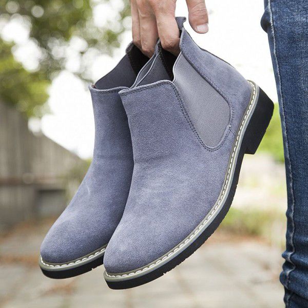 Winter men's Martin boots men's British casual desert boots work boots Chelsea short boots men's high top shoes 