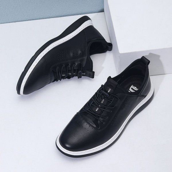 Ultra light, soft, comfortable and breathable men's casual leather shoes, new genuine leather sports trendy men's shoes 