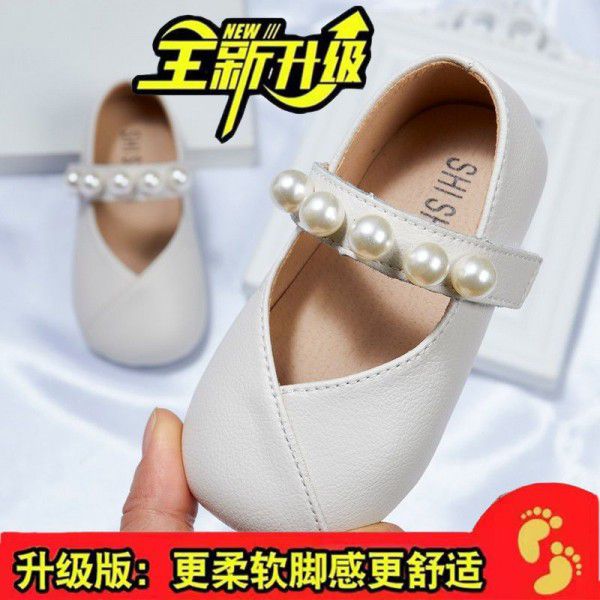 Girls' New Princess Shoes Spring and Autumn Season Shoes Children's Baby Anti slip Leather Breathable Soft Sole Single Shoes Baby Walking Shoes 