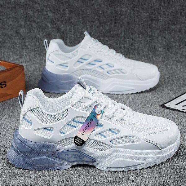 New Sports Shoes Men's Fashion Brand Casual Shoes Lightweight, Breathable, Retro, Heightened Dad's Shoes Running Colorful Men's Shoes 