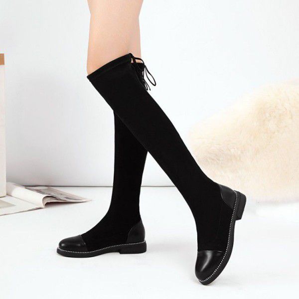 Autumn and Winter New Spring Boots Girls' Boots Girls' Over Knee Long Boots Girls' High Barrel Boots Middle Size Children's Princess Boots 