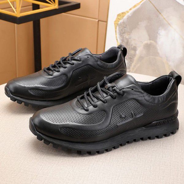Sports and leisure shoes, men's genuine leather, s...