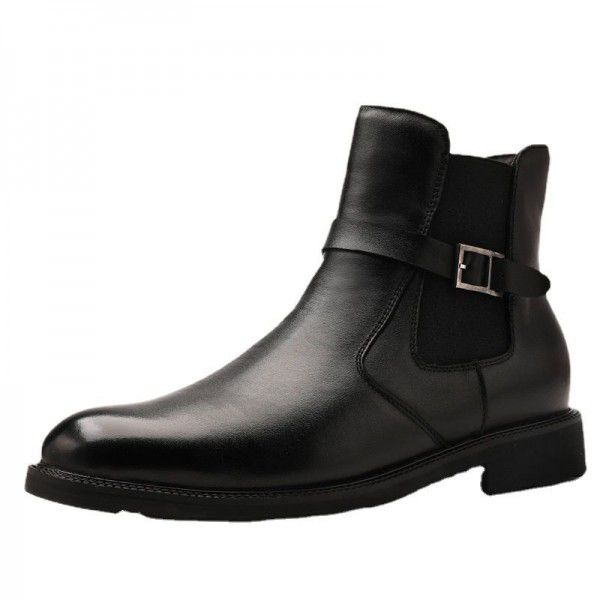 Winter Soft Leather Men's English Short Boots with...