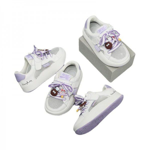 Children's shoes, breathable mesh, girls' sports shoes, summer new children's hollow out soft sole, anti slip casual shoes 