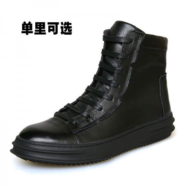 Winter Martin boots, men's work attire, leather boots, men's short boots, English Canadian men's shoes 