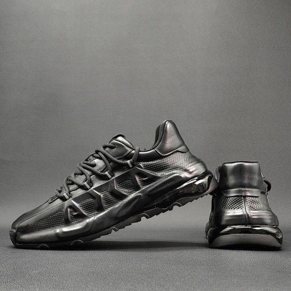 Dad's shoes, men's popular trendy shoes, men's versatile casual shoes, leather shoes, sports shoes, running height shoes 