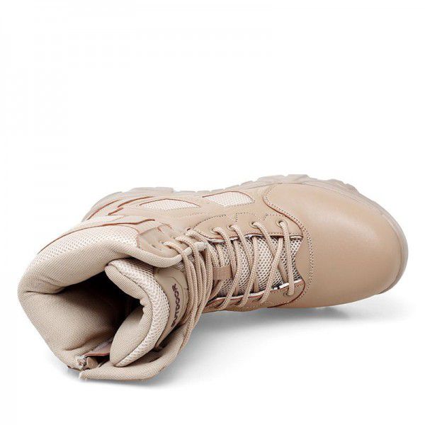 Cycling boots for men in autumn and winter, waterproof, anti slip, casual outdoor sports, high top men's shoes, work clothes, Martin boots 