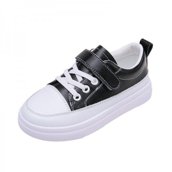 Little White Shoes Children's Board Shoes New Casual Cowhide Breathable and Comfortable Soft Sole Spring and Autumn Sports Children's Shoes 