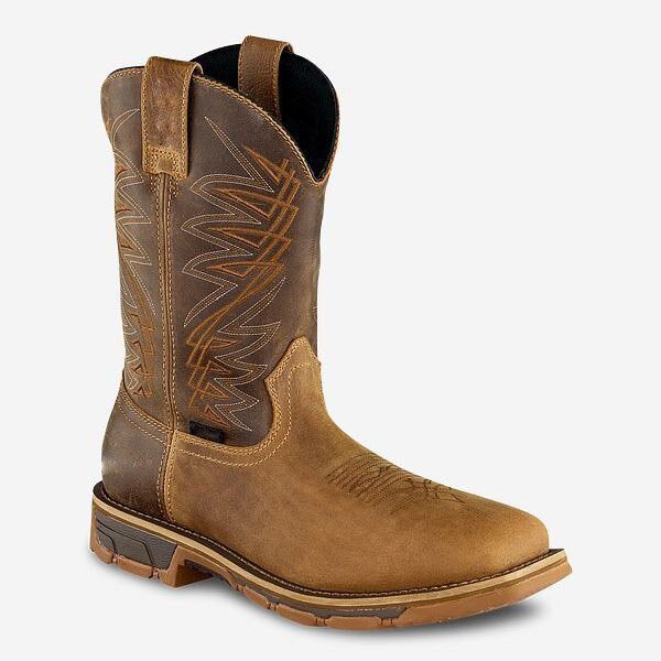 Brown car stitching Martin boots, winter square toe knight boots, thick heeled British snow boots 