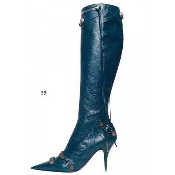 Winter Hot Domestic New Liuding Pointed Head Thin High Heel Long Sleeve Women's Boots 