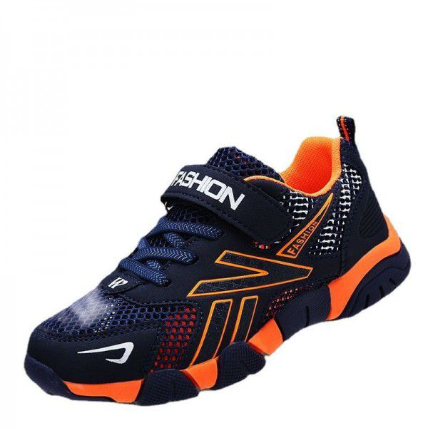 Summer mesh breathable children's shoes, boys' sports shoes, primary school students, middle school students, big boys, white small white shoes 