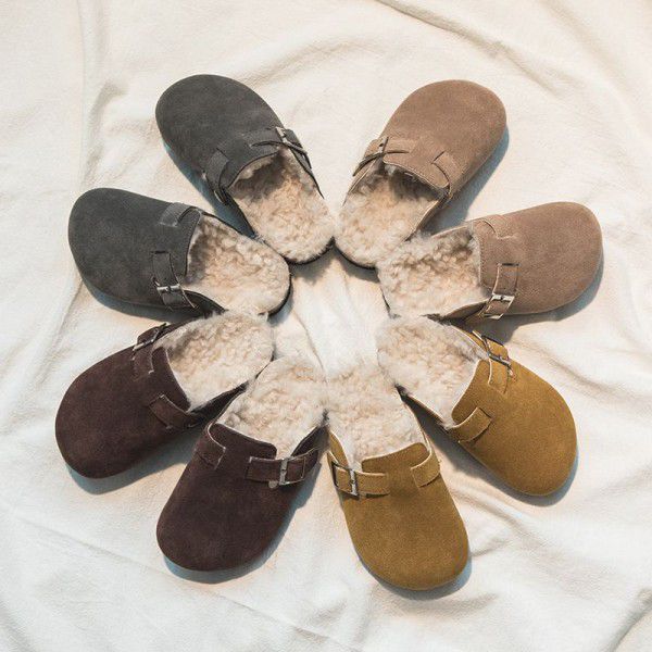 Winter New Boys and Girls' Hair Baotou Home Shoes ...