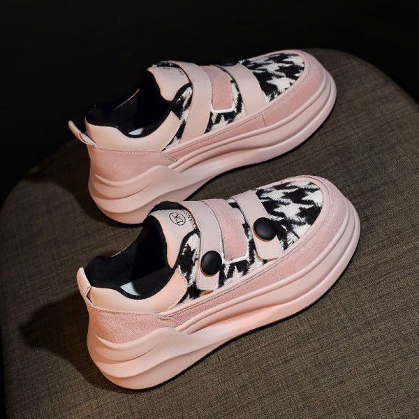 Little White Shoes Spring New Genuine Leather Versatile Thick Sole Sports Casual Board Shoes for Women 