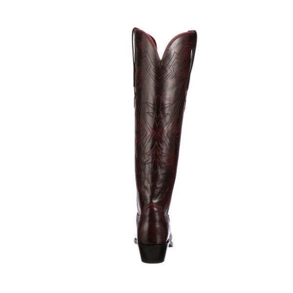 Vintage embroidered solid color long boots, pointed men's knight boots 