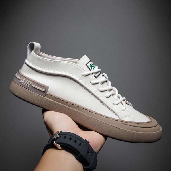Spring New Trend Korean Low Top Board Shoes Casual Leather Shoes Little White Shoes for Men 