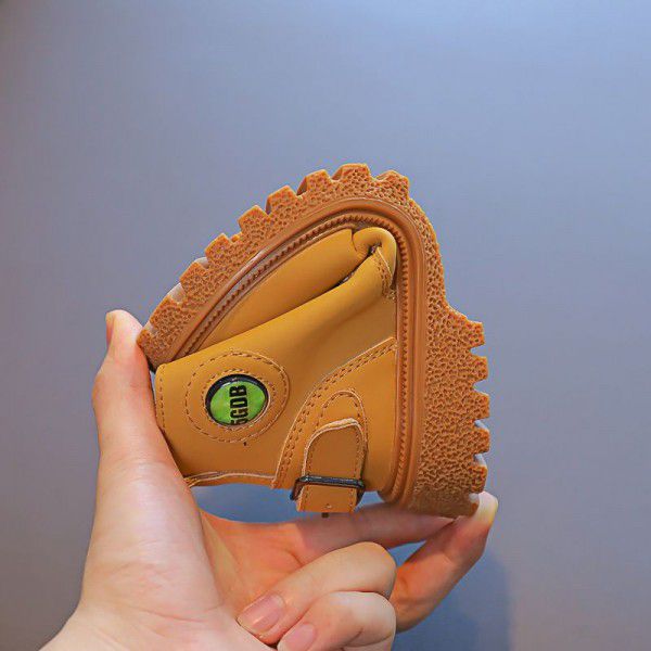 Children's Martin Boots Autumn and Winter New Girls' Fashion Trend Short Boots Boys' English Style Motorcycle Shoes 