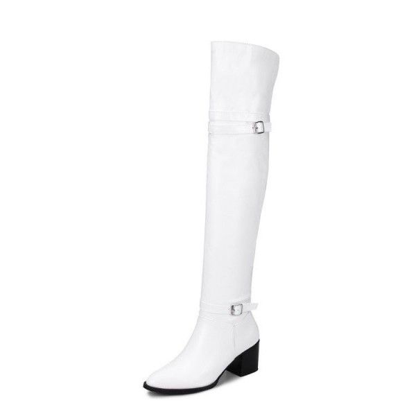 Belt buckle knee length boots for foreign trade large size women's boots 