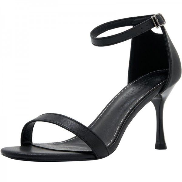 Comfortable soft leather fashionable single shoes for women in spring and summer, new sexy high heels for women in slim heels 