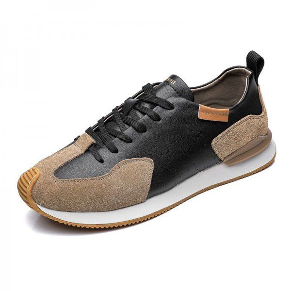 Men's shoes Breathable single shoe versatile sports casual shoes Genuine leather soft sole soft top cowhide small white shoes for men 