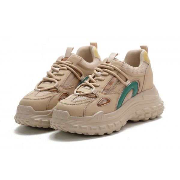 Spring New Versatile Retro Sports Shoes Thick Sole Breathable Women's Shoes 