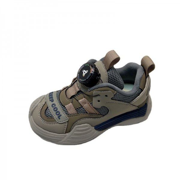 Spring style new knob button sports shoes trendy and fashionable running shoes for boys and girls 