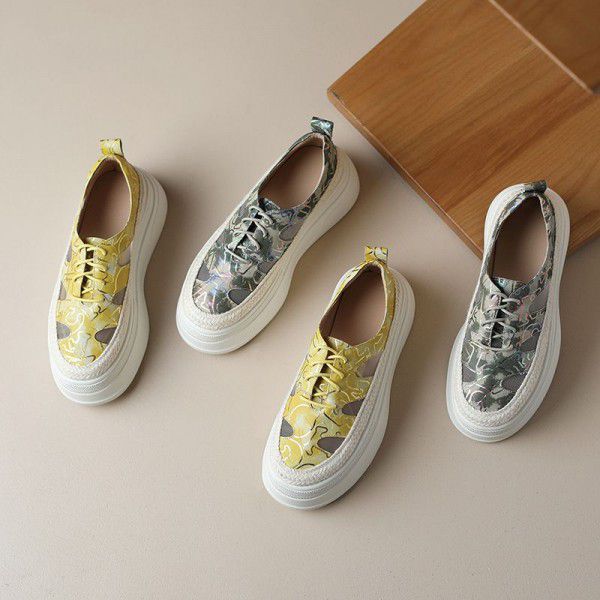New Fashion Thick Sole Single Shoes for Women Genu...