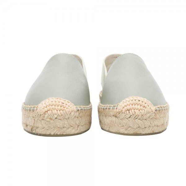 Spring and Autumn Versatile Lefu Grass Woven Women's New Sheepskin Colored Lazy Flat Sole Single Shoe 